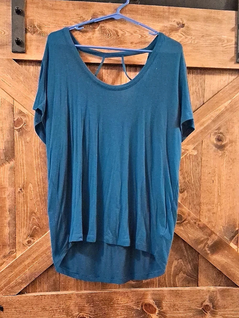 Express Short Sleeve Tunic in Blue Size XL Like New
